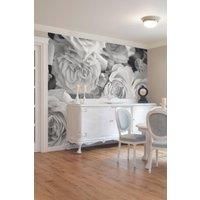Origin Murals Petals Dove Grey Wall Mural - 3m x 2.4m