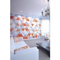 Origin Murals Geometric Tangerine Wall Mural - 3m x 2.4m