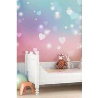 Origin Murals Sweet Hearts Pastel Wall Mural - 3.5m x 2.8m