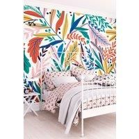 Origin Murals Patterned Leaves Multi Bright Wall Mural - 3.5m x 2.8m
