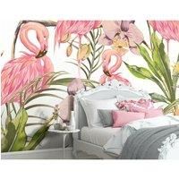 Origin Murals Paradise Flamingo Watermelon Wall Mural - 3m x 2.4m