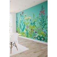 Origin Murals Botanical Fleur Peacock Wall Mural - 3.5m x 2.8m