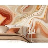 Origin Murals Marbled Ink Cinnamon Wall Mural - 3m x 2.4m