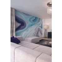 Origin Murals Marbled Ink Soft Teal Wall Mural - 3m x 2.4m