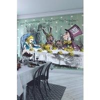 Tea Party Green Wall Mural - 3.5m x 2.8m