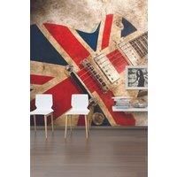 Rock Guitar Red Wall Mural - 3m x 2.4m