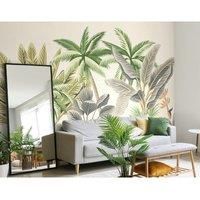 Tropical Palm Trees Natural Wall Mural - 3.5m x 2.8m
