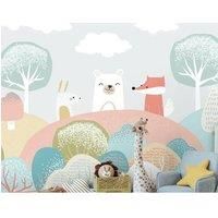 Woodland Friends Wall Mural