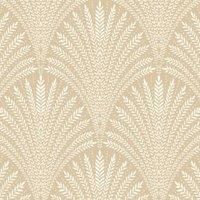Hoopla Leaf Fan Gold Matt Wallpaper - 10m