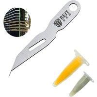 Silver Paste Coating Blade Set Special Blade Superfine Flexible Tail Tip for Repair Mobile Phone Screen/Jump Wire Repairing