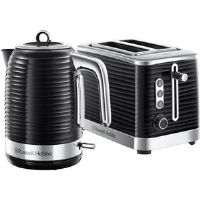 Russell Hobbs Inspire Kettle & 2 Slice Toaster Set Black
