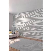 Striped Criss Cross Pattern Blue Matt Smooth Paste the Wall Mural 300cm wide x 240cm high