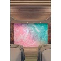 Flowing Marble Pink Matt Smooth Paste the Wall Mural 350cm wide x 280cm high