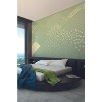 Abstract Fields Green Matt Smooth Paste the Wall Mural 350cm wide x 280cm high