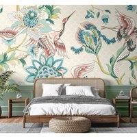 Cranes in Flight Cream Matt Smooth Paste the Wall Mural 350cm wide x 280cm high