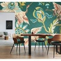 Cranes in Flight Cream Matt Smooth Paste the Wall Mural 350cm wide x 280cm high