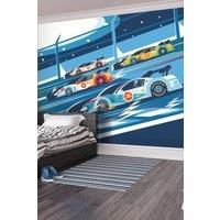 Sports Cars Navy Blue Matt Smooth Paste the Wall Mural 350cm wide x 280cm high