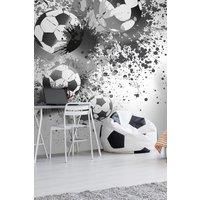 Football Splash Grey Matt Smooth Paste the Wall 350cm wide x 280cm high