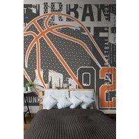 Origin Murals Modern Basketball Black Wall Mural - 3.5 x 2.8m