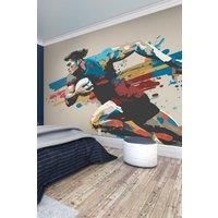 Origin Murals Mural Rugby Player in Graphic Style Medium Mural MUR329M