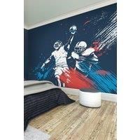 Origin Murals Mural American Footballers Paint Splash Large Mural MUR331L