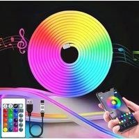 5V USB RGB Neon LED Strip Tuya App Control 16Colors Dimmable DIY Waterproof Flexible RGB Ribbon Tape