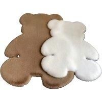 Anti-Slip Faux Fur Cute Bear-Shaped Rug - 4 Colours - Grey