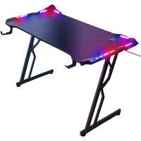 Ergonomic LED Gaming Desk with Customizable RGB Wireless Lighting