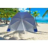 Blue Beach Umbrella Wind Breaker Shelter