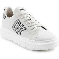 Dkny Marian Lace Up Trainers - Beige
