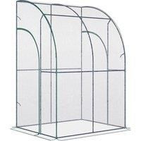 Outdoor Walk-In Lean-To Wall Tunnel Greenhouse