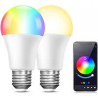 E27 10W Tuya APP Bluetooth Smart RGB LED Bulbs Music Sync Dimmable Colourful RGB+CCT LED Lamp For