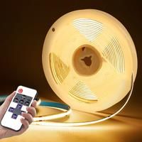 DC5V USB Dimmable COB LED Strip, 2M 3M 5M White/Warm White COB LED Strip Light with RF Remote