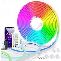 5V USB RGB Neon LED Strip 1/2/3/4/5M Tuya WiFi Neon RGB Strip Work With Smart Life APP/Alexa/Google
