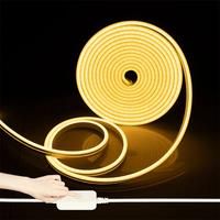 DC12/24V EU plug Neon LED Strip,1/2/3/5/10M Touch Sensor Dimmable Waterproof Neon LED Light Tape For