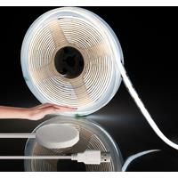 Touch and Hand Sweep Dimmer Switch 5V USB COB LED Strip Light 1/2/3/5M Dimmable For Cabient Decor