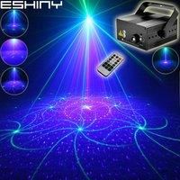 ESHINY T197D4 Laser Projector Green & Blue 16 Patterns Remote LED DJ Dance Holiday Disco Family