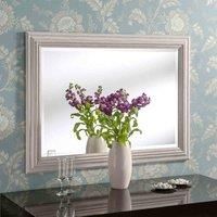 Yearn Mirrors Yearn Distressed White Framed Wall Mirror 129X76Cm