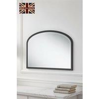 Eternity Curved Arch Mantle Mirror Black Bevelled