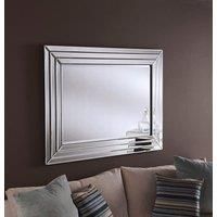 Triple Stepped Bevelled Wall Mirror 119x89cm