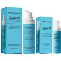 GlowCocktail London Hydrate & Cleanse Hyaluronic Acid Foaming Cleanser 200Ml + Hydrate & Plump Hyaluronic Acid Serum 30Ml in Blue
