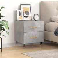 Bedside Cabinet Concrete Grey 40x35x47.5 cm Engineered Wood