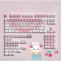 MOA Keycaps Rabbit PBT Material Dye-Sub Key Caps Big Set For Mechanical Keyboard 60% Wooting Hi75 MX