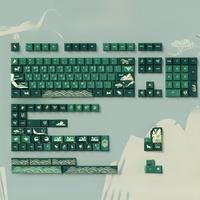 JCM Cherry Profile Keycaps PBT Material Dye-Sub Big Set Key Caps ISO/ANSI Alice 7u Space Bar German