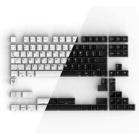 GMK BOW/WOB Keycaps Double Shot 114 Keys PBT Cherry Profile Alice Layout White Black Keycaps For