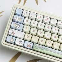 144 Keys/Set Kohachi Keycaps PBT MOA Profile DYE-SUB Cute Anime keycap 2.25U 2.75U for Alice