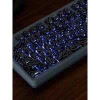 Topographic Keycaps PBT Cherry Profile Side Print Keycaps Backlit Contour ISO Layout Big Set Keycaps For Mechanical Keyboard
