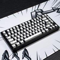 Comic Keycaps Simple White PBT Cherry Profile Five-sided Dye Sub 144 keys For Mechanical Keyboards ISO Layout 7U Games Gift