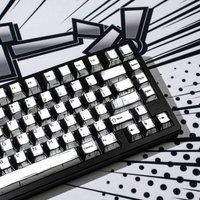 Comic Keycaps Cherry Profile Simple White PBT Dye-Sub 141 Keys/Set For Mechanical Gaming Keyboard MX