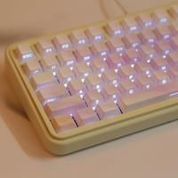 PBT Cherry Profile Keycaps Side Print Shine Through 131 Keys Cap for ISO Layout Mechanical Keyboards